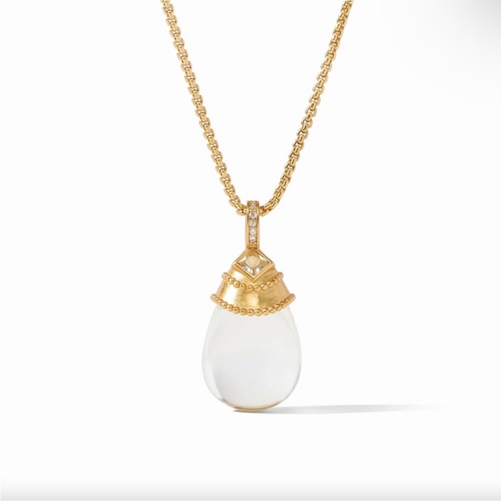 Julie Vos Gold and White Teardrop Pendant